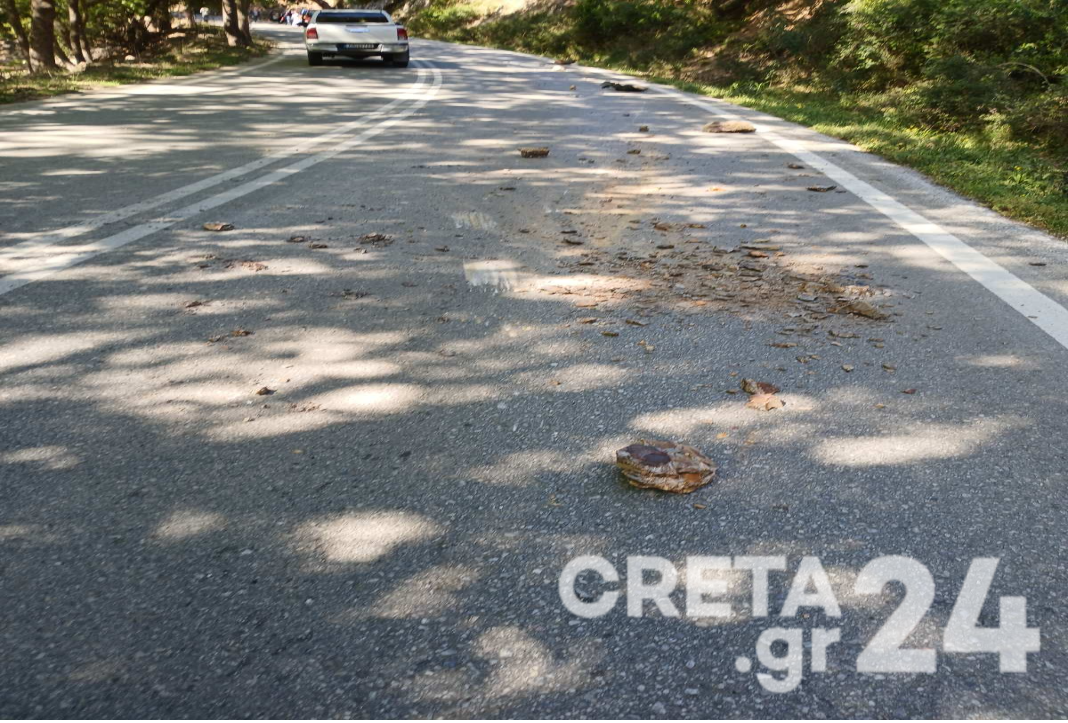 Κρήτη: Βράχος έπεσε πάνω σε αυτοκίνητο – Στο νοσοκομείο δύο γυναίκες και ένα παιδί (εικόνες)