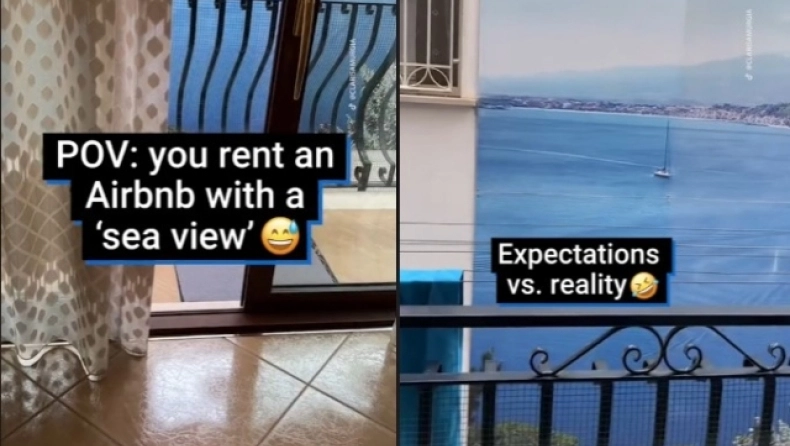 Τουρίστρια πλήρωσε πανάκριβα τη θέα ενός Airbnb και όταν μπήκε στο δωμάτιο βρήκε μόνο μία αφίσα
