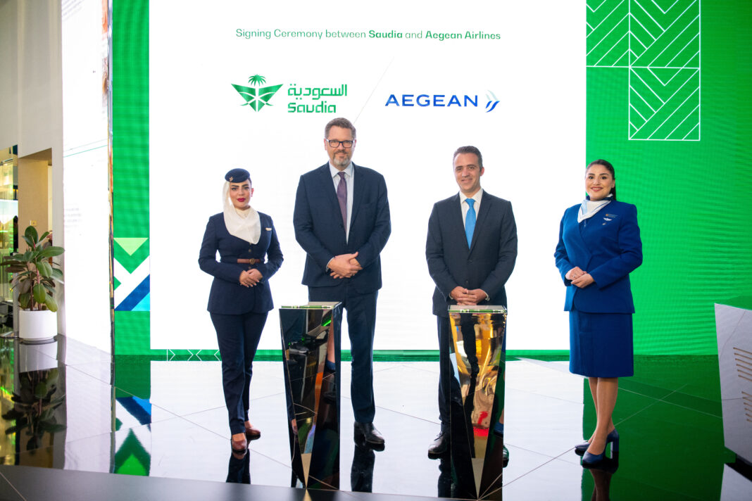 Η AEGEAN και η Saudia ανακοίνωσαν τη συνεργασία τους για πτήσεις κοινού κωδικού κατά τη διάρκεια της Arabian Travel Market 2024, στο Ντουμπάι