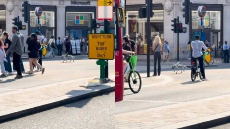 «Ζούμε στο Black Mirror»: Άφωνοι οι κάτοικοι του Λονδίνου με ένα «περίεργο» πλάσμα που εντοπίστηκε σε κεντρικό δρόμο