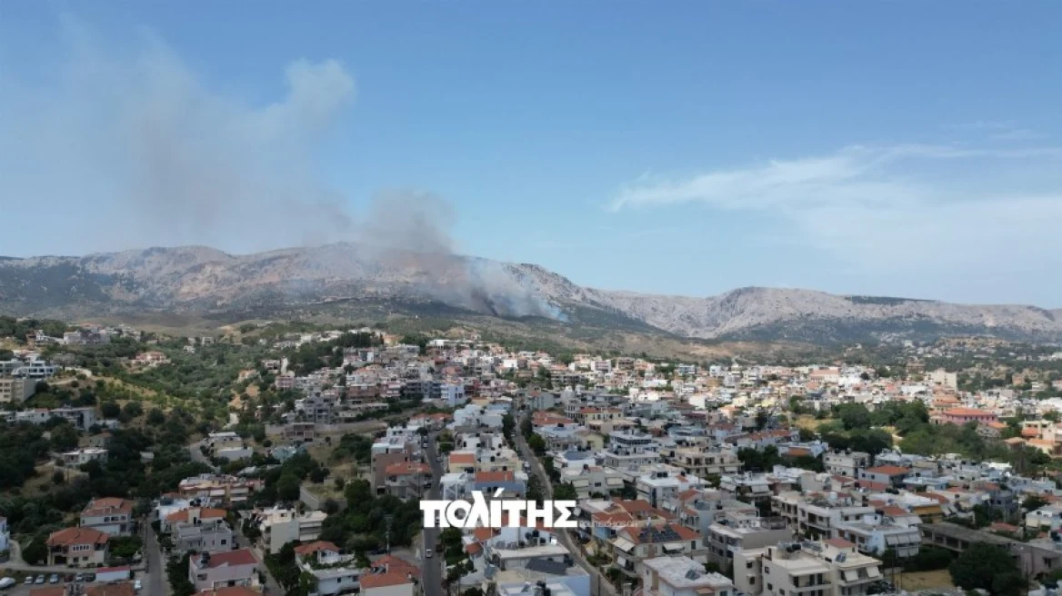 Φωτιά στη Χίο – Εστάλη 112, σηκώθηκαν και εναέρια μέσα