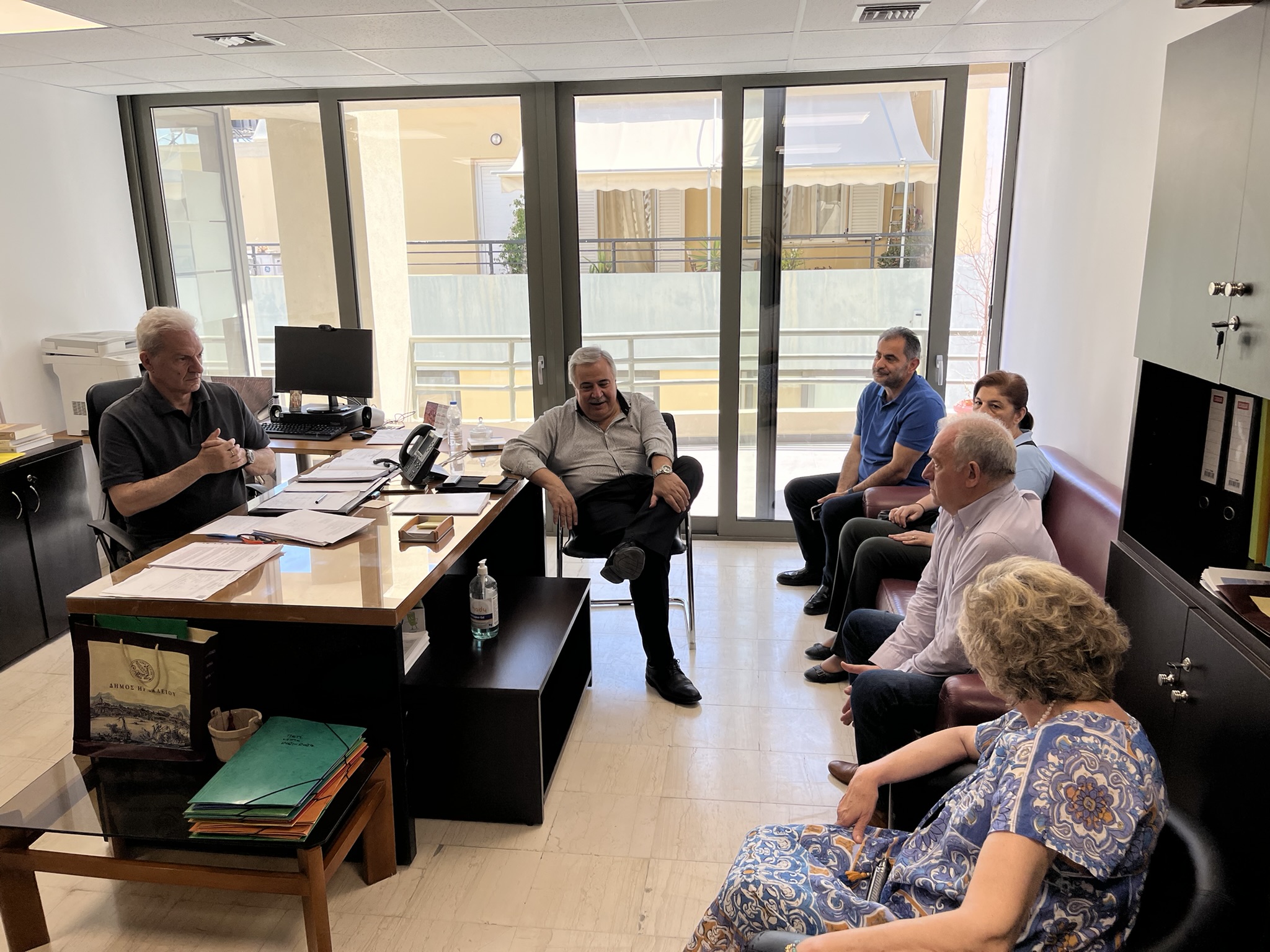 Η πολιτική προστασία του Δήμου Ηρακλείου στο επίκεντρο συνάντησης Δημάρχου Ηρακλείου - Προέδρου Ο.Α.Σ.Π.