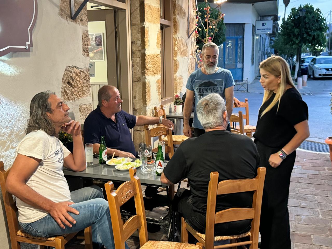 Επίσκεψη της Σέβης Βολουδάκη σε χωριά του Αποκόρωνα