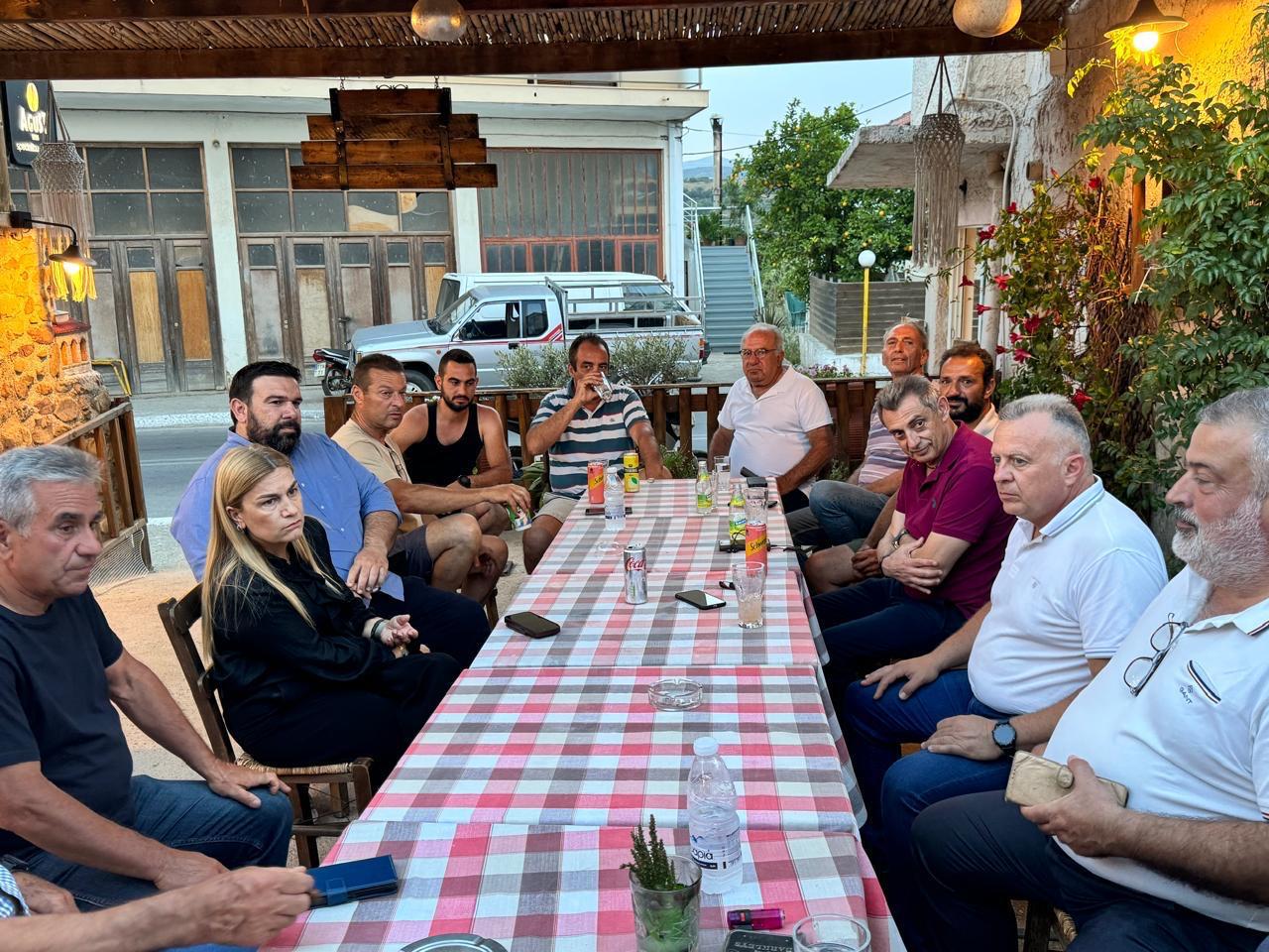 Επίσκεψη Σέβης Βολουδάκη σε χωριά του δήμου Πλατανιά