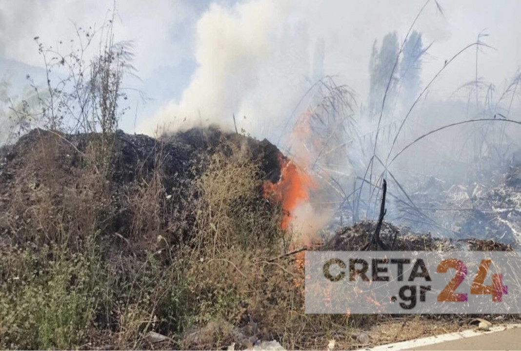 Φωτιά σε χωριό του Ηρακλείου σήμανε συναγερμό