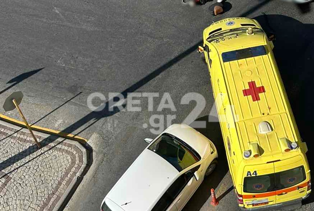 Τροχαίο ατύχημα στο Ηράκλειο - Στο νοσοκομείο ένας άνδρας