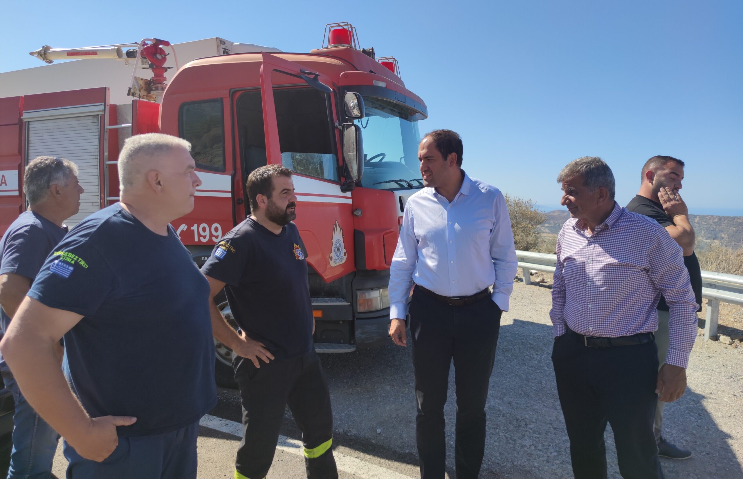 Αυτοψία του Υφυπουργού Εθνικής Άμυνας, Γιάννη Κεφαλογιάννη στις πληγείσες περιοχές του Δήμου Αμαρίου