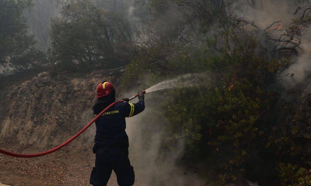 Τέθηκε υπό μερικό έλεγχο η φωτιά στην Παναγία Τρικάλων