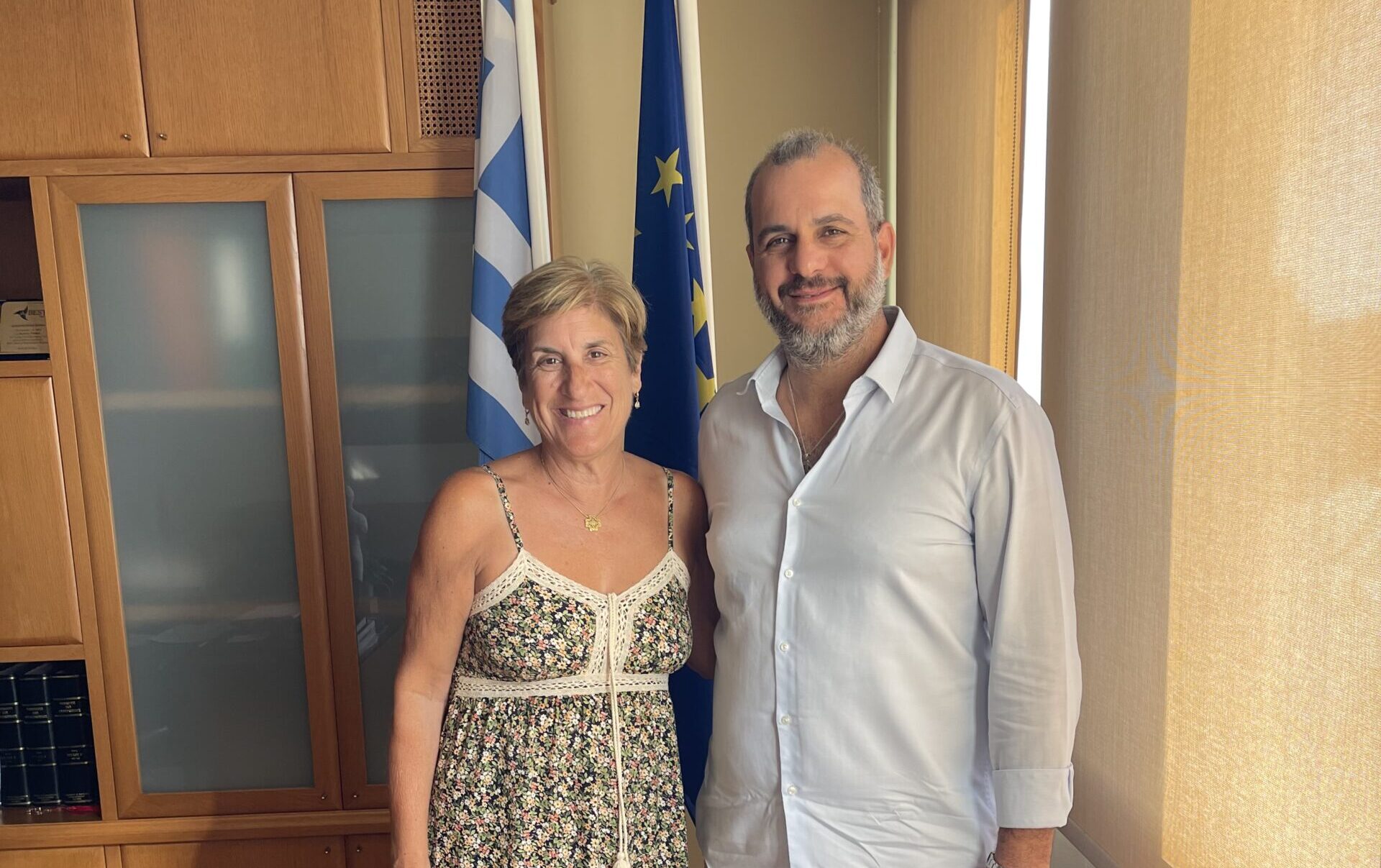 Επίσκεψη της προέδρου της «Παγκρητικής Ένωσης Αμερικής» στο Επιμελητήριο Χανίων