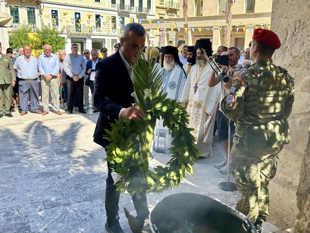 Στις εκδηλώσεις τιμής και μνήμης για τον Απόστολο Τίτο και τους σφαγιασθέντες της 25ης Αυγούστου 1898 ο Χάρης Μαμουλάκης