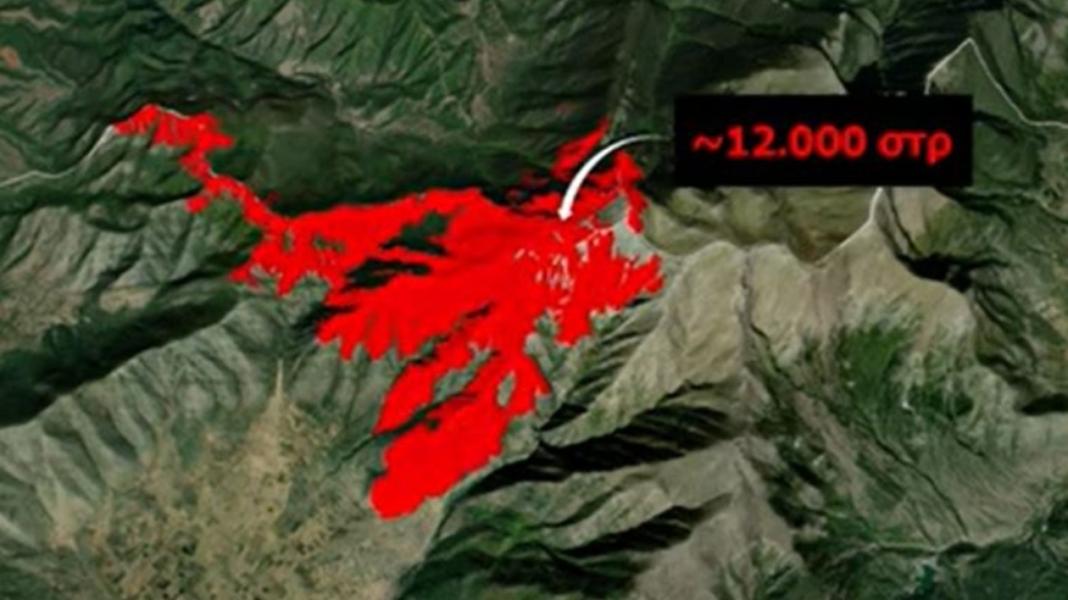 Δορυφορικό βίντεο δείχνει πώς εξελίχθηκε η φωτιά στο όρος Όρβηλος που έκαιγε για 27 ημέρες