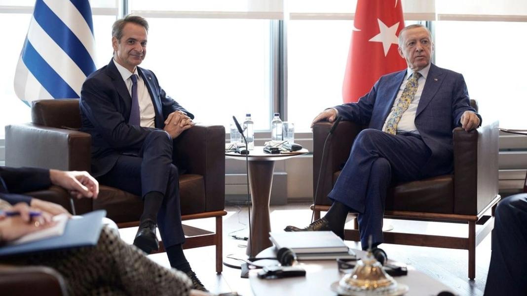 Ξεκίνησε η κρίσιμη συνάντηση Μητσοτάκη - Ερντογάν στη Νέα Υόρκη
