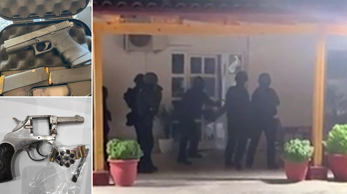 Καραμπίνες, πιστόλια και ναρκωτικά στα σπίτια των διαρρηκτών που είχαν «χτυπήσει» πάνω από 110 φορές