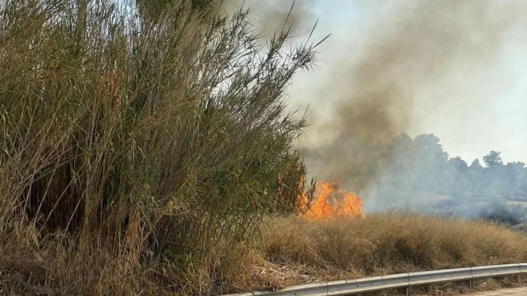 Φωτιά ξέσπασε κοντά σε σχολείο