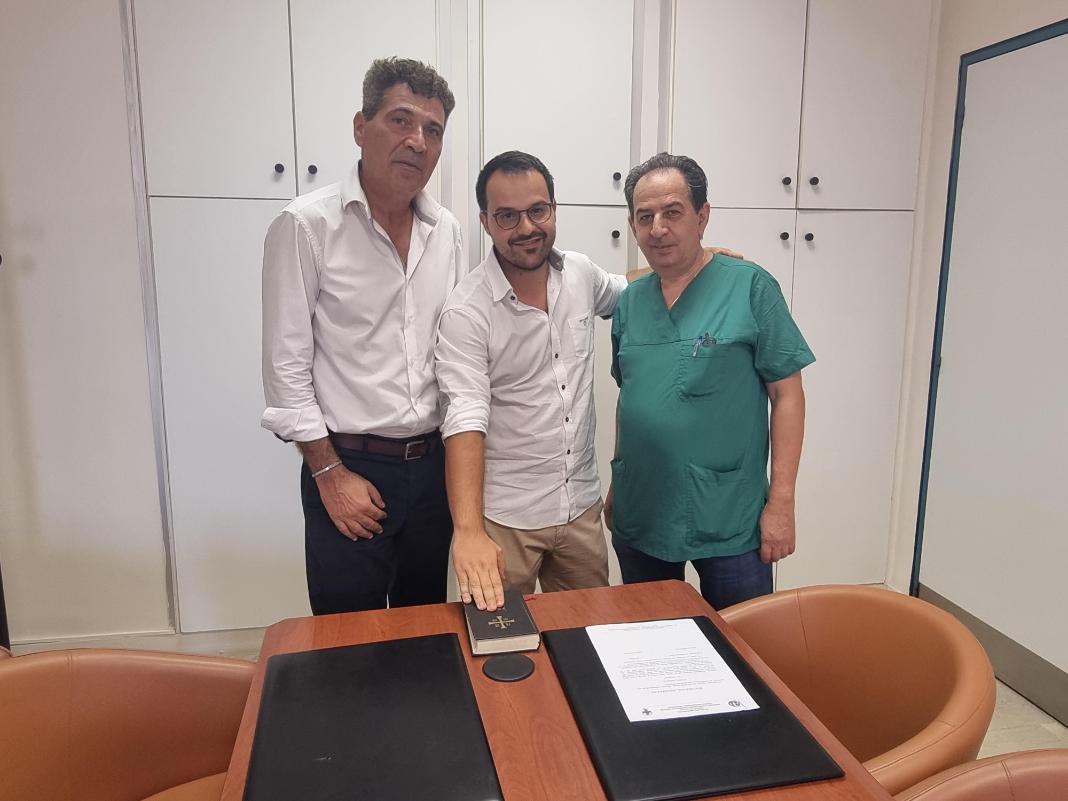 Ορκωμοσία νέου Ορθοπεδικού ιατρού στο Γενικό Νοσοκομείο Ρεθύμνου