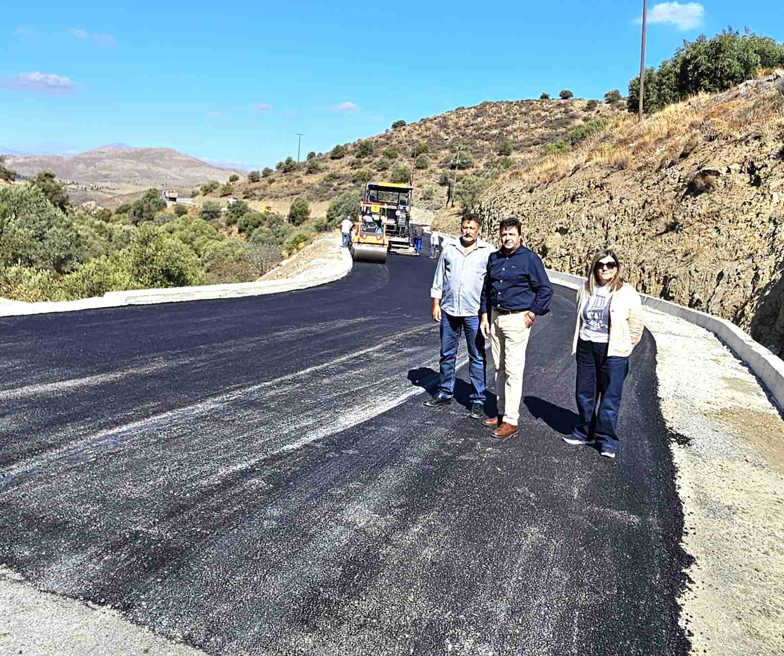 Αυτοψία Συριγωνάκη στο οδικό έργο Αγ. Κύριλλος-Γερόκαμπος του Δήμου Γόρτυνας