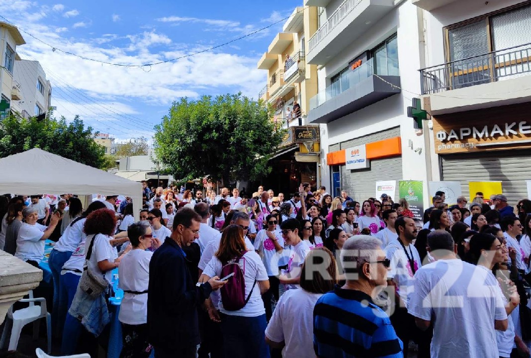 Ηράκλειο: Πλήθος κόσμου στον περίπατο για την πρόληψη του καρκίνου