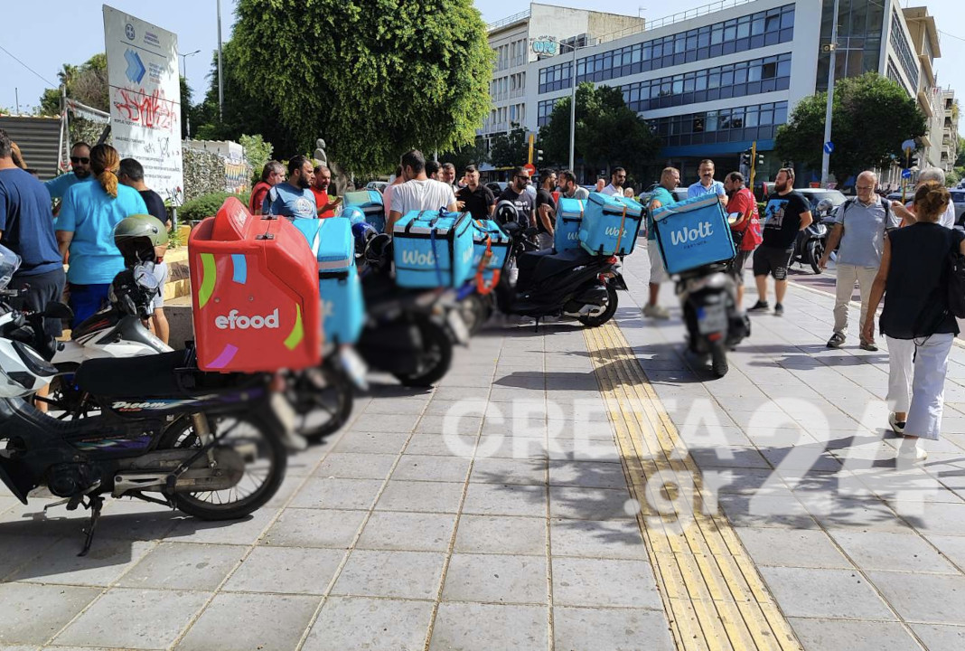 Χανιά: Σε κινητοποίηση προχώρησαν διανομείς