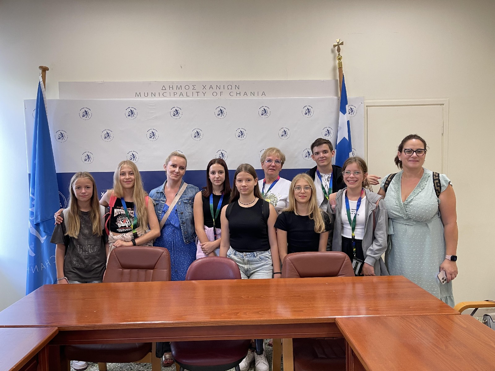 Μαθητές και εκπαιδευτικοί από τη Γερμανία στο Δημαρχείο Χανίων