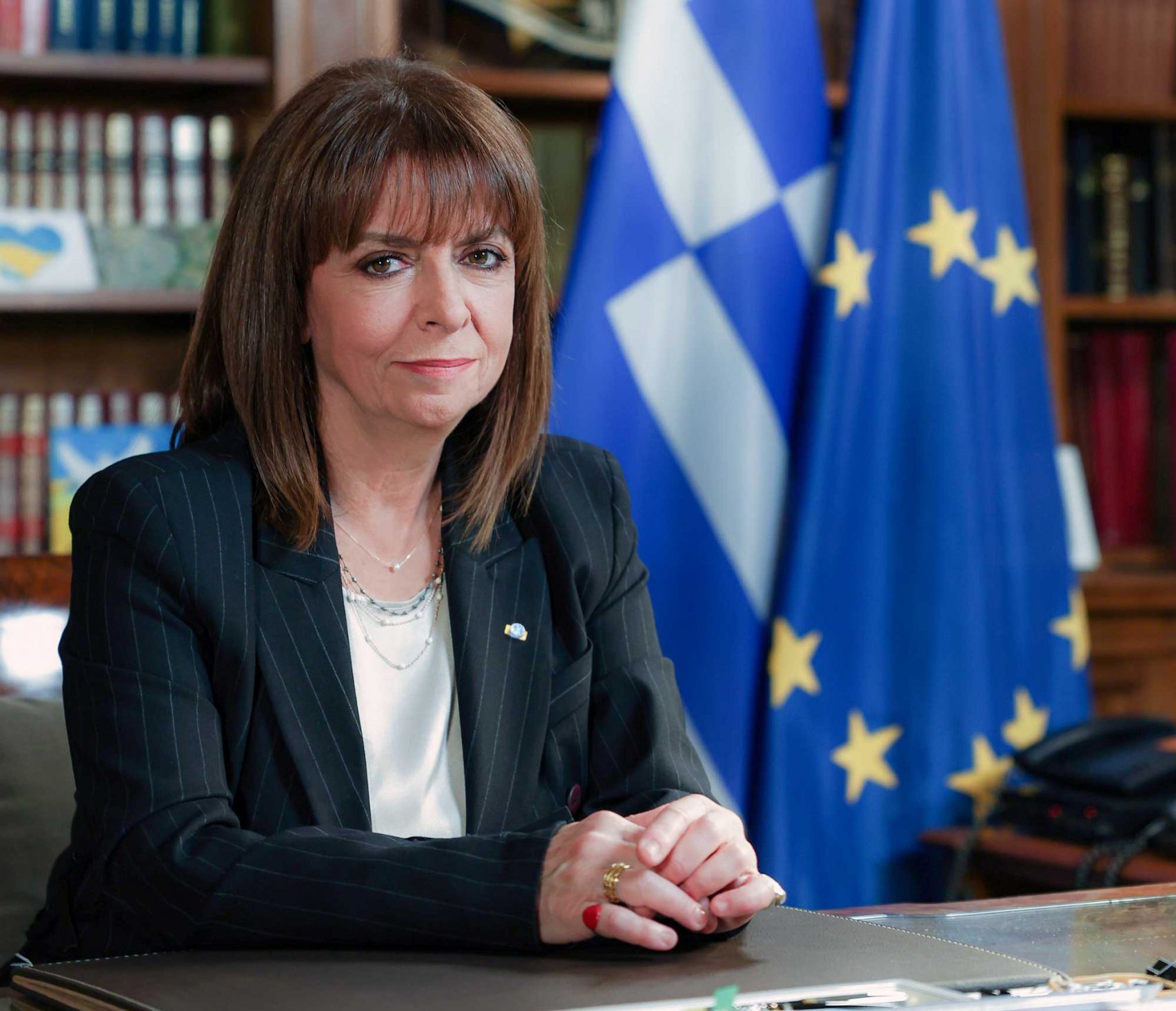 Αναγόρευση της Προέδρου της Δημοκρατίας Κ. Σακελλαροπούλου σε Επίτιμη Διδάκτορα του τμήματος Φιλοσοφίας Π.Κ.