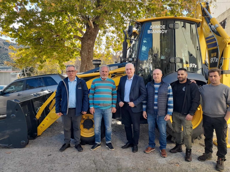 Δήμος Βιάννου: Ενισχύεται σημαντικά με ένα νέο υπερσύγχρονο μηχάνημα έργων