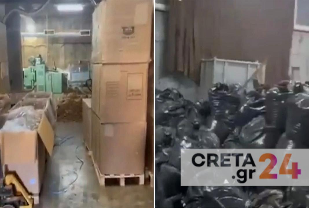 Βίντεο ντοκουμέντο από το εργοστάσιο επεξεργασίας καπνού των λαθρεμπόρων: Έρευνες του ελληνικού FBI στην Κρήτη και η σύνδεση με την Greek Mafia