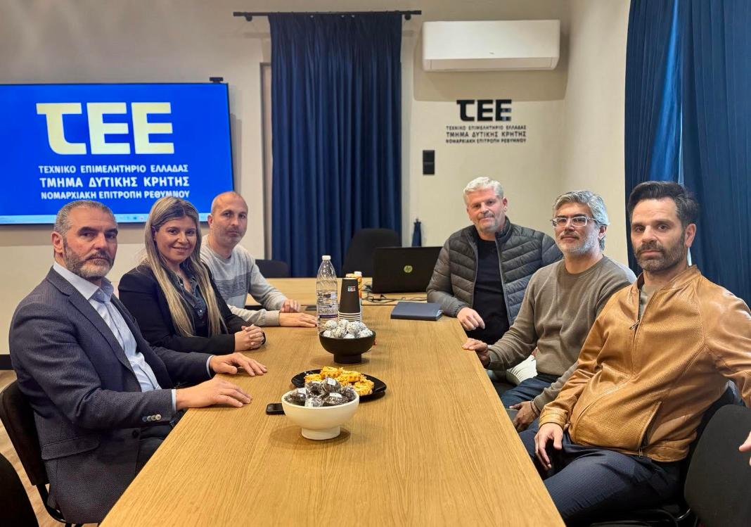 Συνάντηση του Βουλευτή Ρεθύμνης Μανόλη Χνάρη με το ΔΣ της Νομαρχιακής Επιτροπής Ρεθύμνου του ΤΕΕ ΤΔΚ