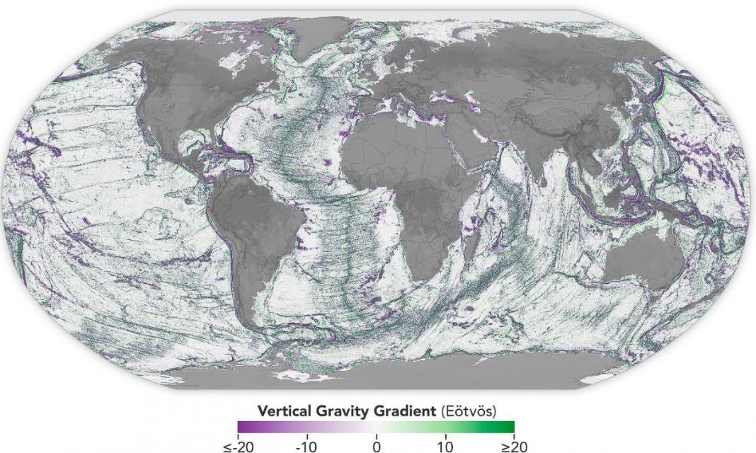 Ο νέος υποθαλάσσιος χάρτης της NASA αποκαλύπτει σχεδόν 100.000 κρυμμένα βουνά κάτω από τον ωκεανό