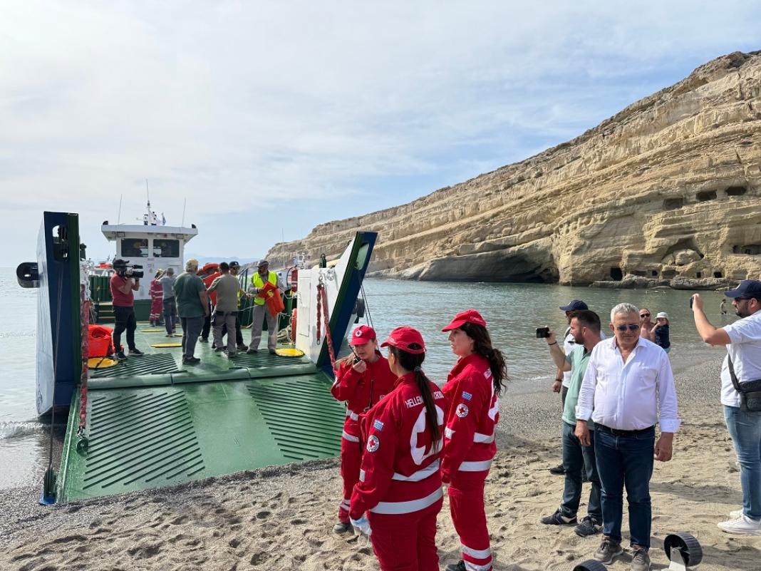 Εντυπωσιακή και απόλυτα επιτυχημένη η αντιπυρική άσκηση «ΙΟΛΑΟΣ» εκκένωσης στα Μάταλα του Δήμου Φαιστού