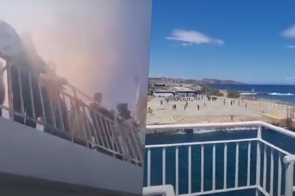 Άφιξη στο Λαύριο για τους φίλους του ΟΦΗ με συνθήματα!