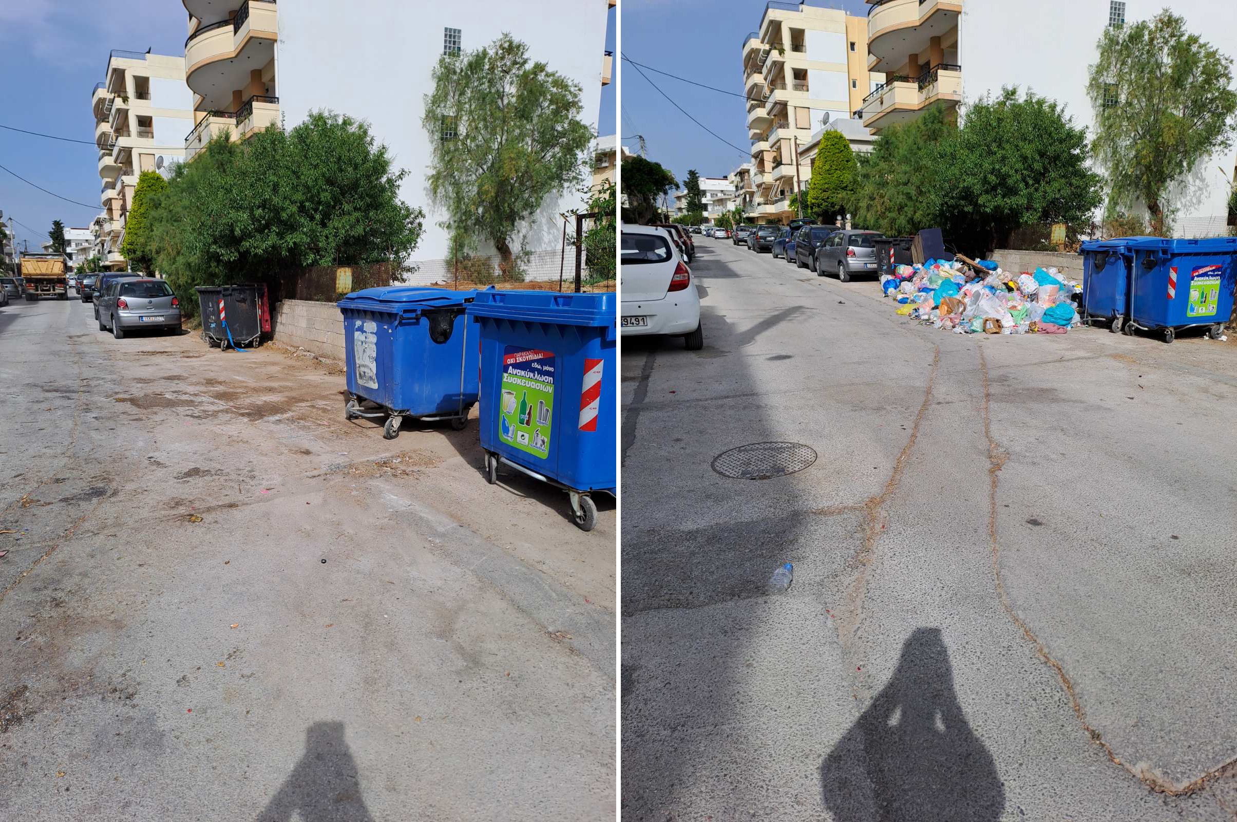 Σε ρυθμούς κανονικότητας το Ηράκλειο – Απομακρύνθηκαν οι «χωματερές» γύρω από τους κάδους