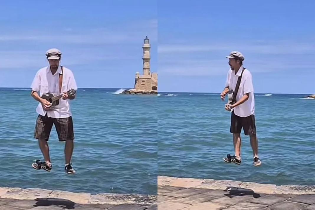 Κρήτη: Ο «ιπτάμενος» μουσικός που έγινε viral στο TikTok – Βίντεο