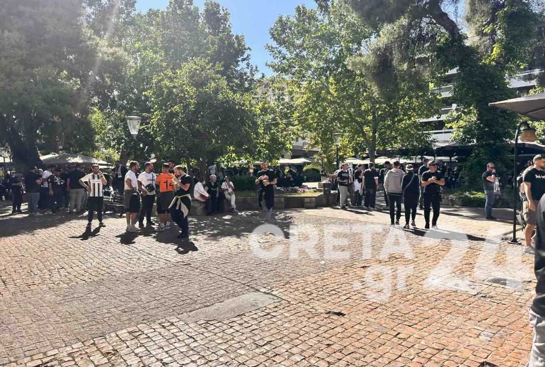 Προς το ΟΑΚΑ οι φίλαθλοι του ΟΦΗ – Ασπρόμαυρη η πλατεία Αμαρουσίου
