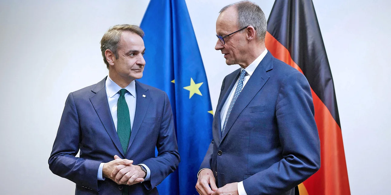 Στο Βερολίνο ο Μητσοτάκης, ο πρώτος ξένος ηγέτης που συναντάται με τον Μερτς -Στην ίδια γραμμή για το μεταναστευτικό