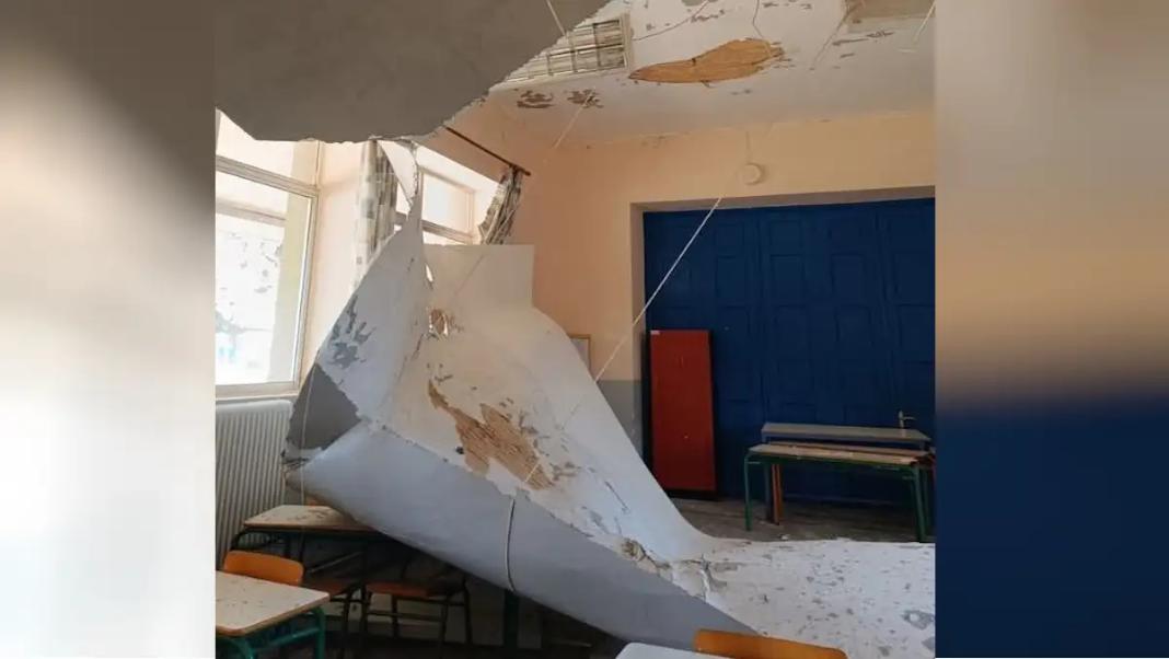 Κατέρρευσε τμήμα οροφής σε τάξη δημοτικού σχολείου – Είχαν γίνει εργασίες συντήρησης μέσα στο Πάσχα