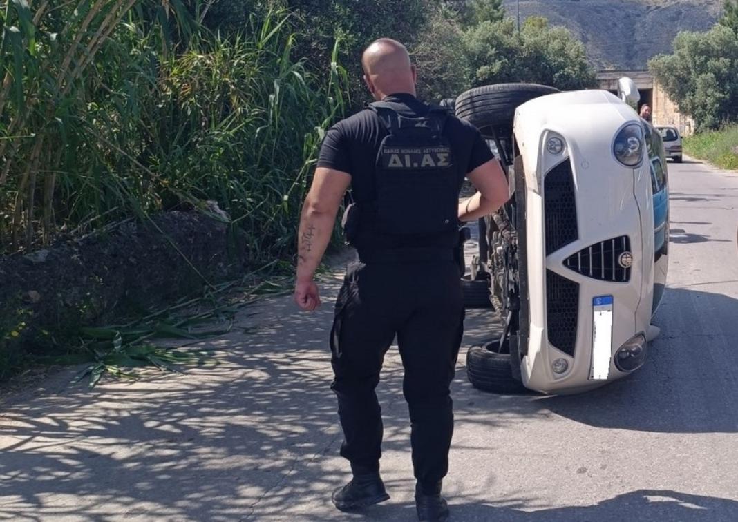 Κρήτη: Τούμπαρε αυτοκίνητο – Εικόνες