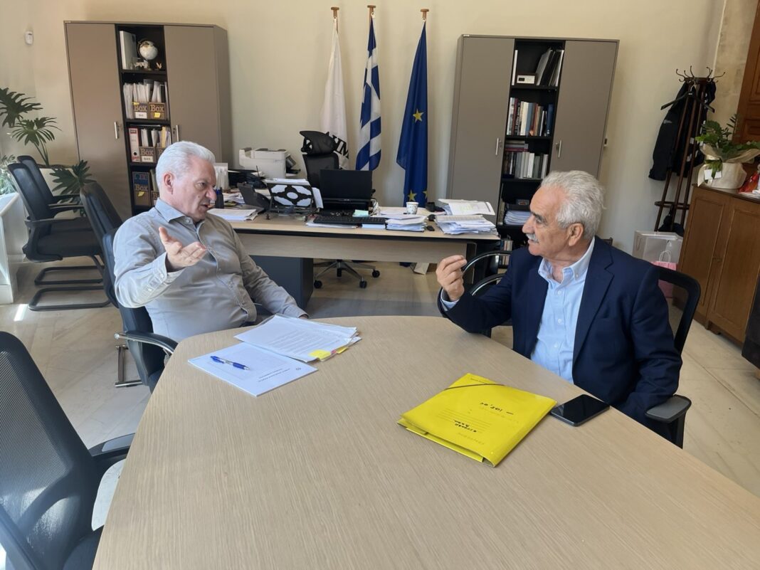 Τα έργα του ΒΟΑΚ στην «παράκαμψη» Ηρακλείου στο επίκεντρο συνάντησης Καλοκαιρινού – Κουκιαδάκη
