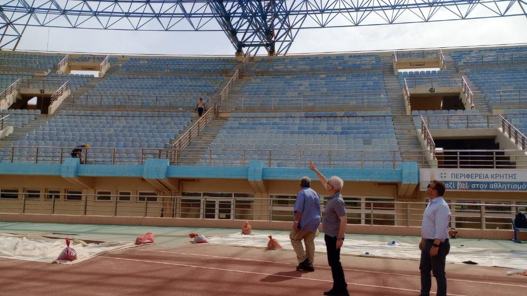 Στα έργα αναβάθμισης του Παγκρητίου Σταδίου ο Αλέξης Καλοκαιρινός