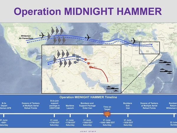 «Midnight Hammer»: Κοντά στην Κρήτη ανεφοδιάστηκαν τα βομβαρδιστικά Β-2 – Πώς έγινε η επιχείρηση των ΗΠΑ κατά του Ιράν
