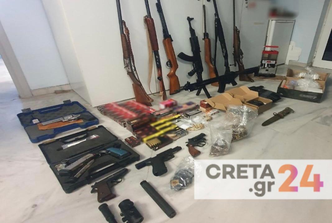 Κρήτη: Είχαν μετατρέψει το σπίτι τους σε οπλοστάσιο – Χειροπέδες σε δύο άτομα