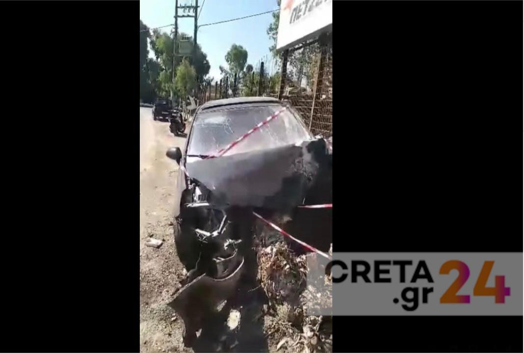 Ηράκλειο: Αυτοκίνητο «καρφώθηκε» σε δέντρο και το ξερίζωσε – «Μάχη» για τη ζωή τους δίνουν δύο νεαροί, δείτε βίντεο