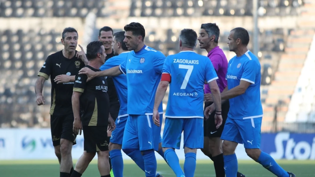 Ο Πιρές… πονάει ακόμα για το Euro 2004: Η αψιμαχία με τον Ζαγοράκη στο χθεσινό φιλικό των Legends