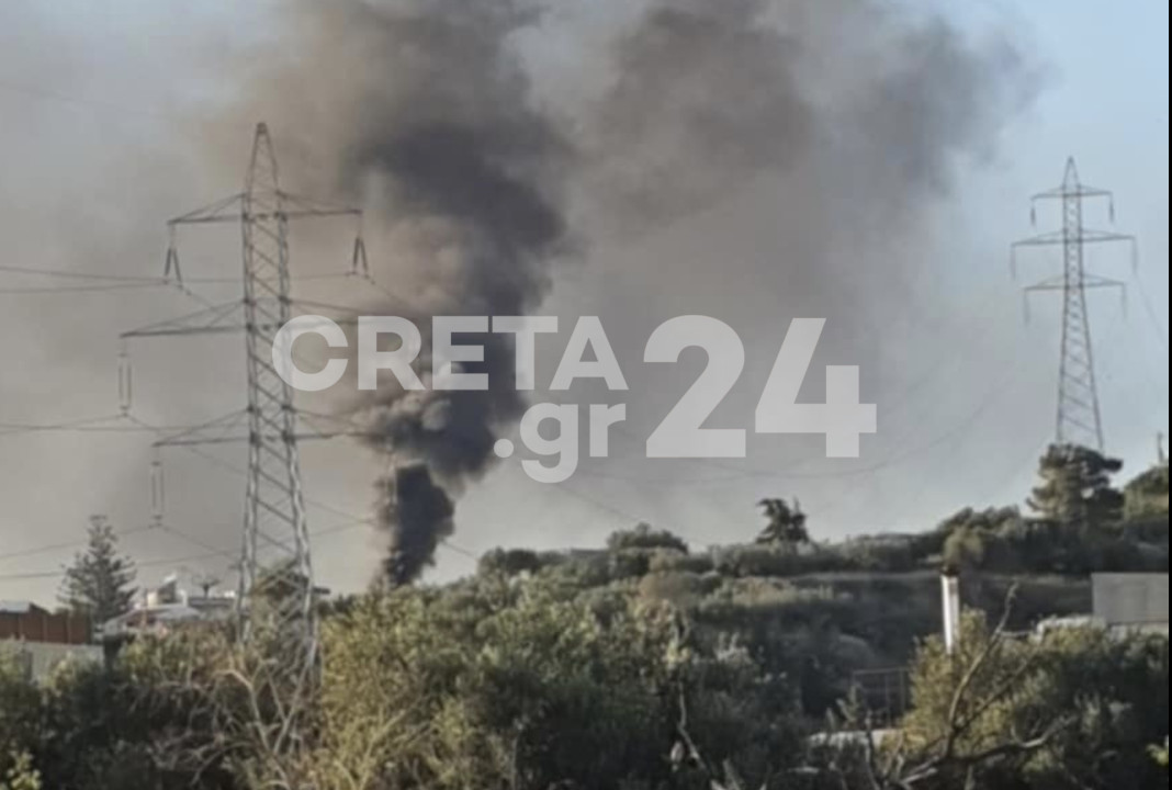 Μεγάλη κινητοποίηση για πρωινή φωτιά στο Ηράκλειο