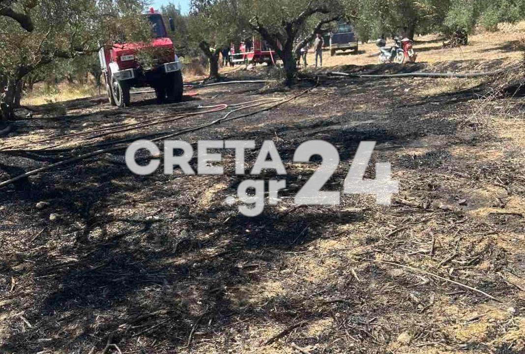 Ηράκλειο: Νέα πυρκαγιά σήμανε συναγερμό