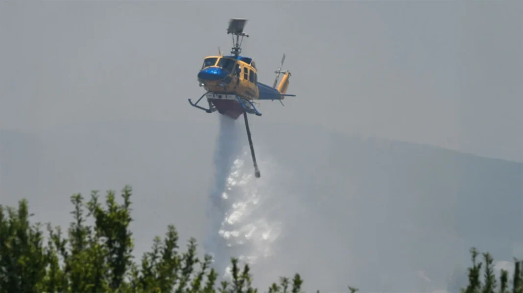 Σε ύφεση η φωτιά στην Εύβοια – Επιχειρούν εναέρια μέσα για την κατάσβεση