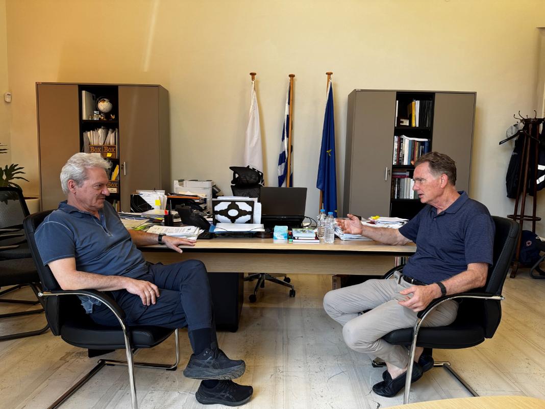 Συνάντηση του Δημάρχου Ηρακλείου Αλέξη Καλοκαιρινού με τον Ευρωβουλευτή Νίκο Παπανδρέου