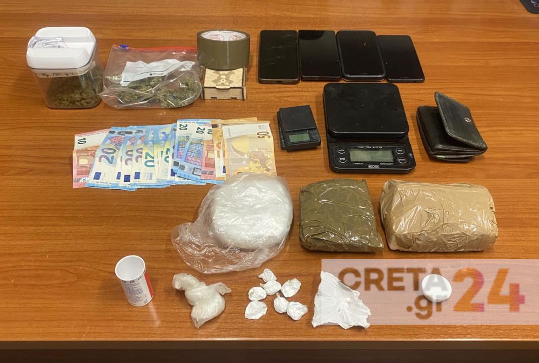 Αστυνομική επιχείρηση στο Ηράκλειο – Τρεις συλλήψεις για διακίνηση κοκαΐνης