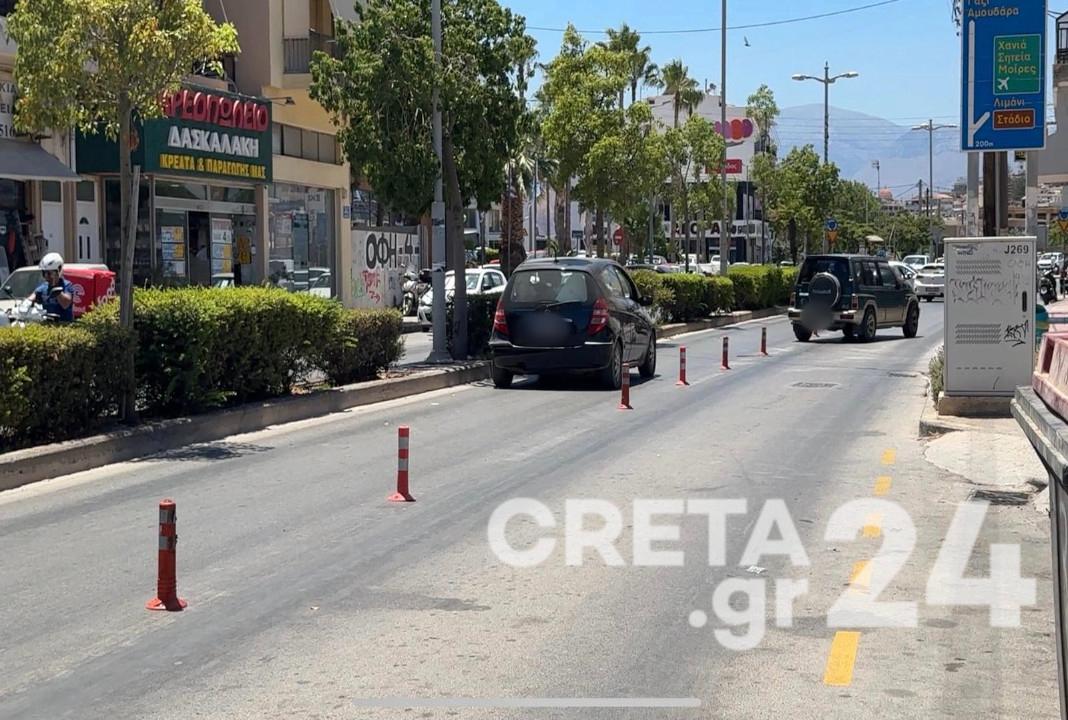 Μήνυση από τον Δήμο Ηρακλείου για τα ξηλωμένα κολωνάκια στην 62 Μαρτύρων