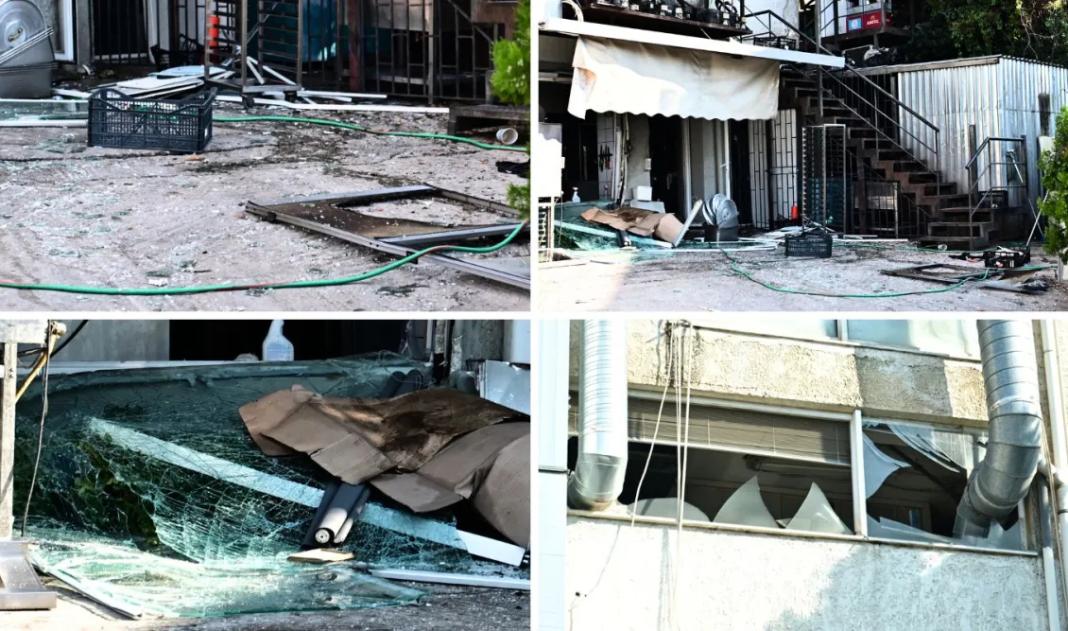 Γυαλιά-καρφιά η ταβέρνα μετά από ισχυρή έκρηξη – Στο νοσοκομείο οι δύο τραυματίες (Εικόνες & Βίντεο)
