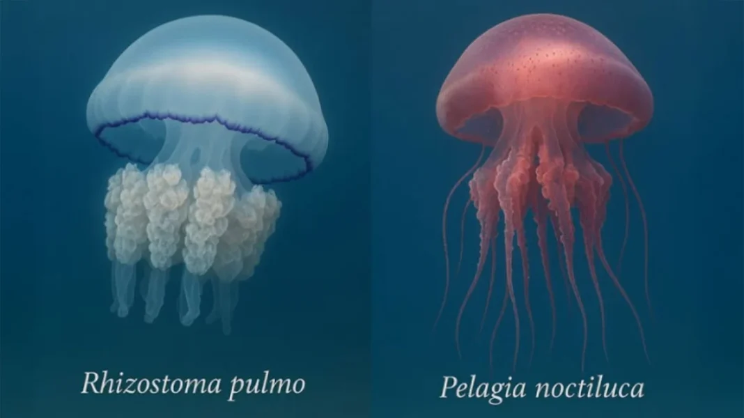Μετά τις μωβ και οι γαλάζιες μέδουσες στις ελληνικές θάλασσες – Οι διαφορές τους και τα χαρακτηριστικά τους